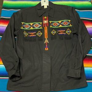 Vintage Beaded Button Down